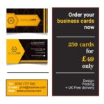 Business card on offer